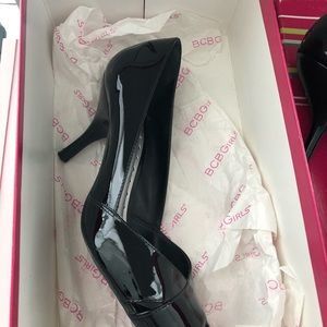 BCBGirls Black Patent Leather Oriana Heels size8.5